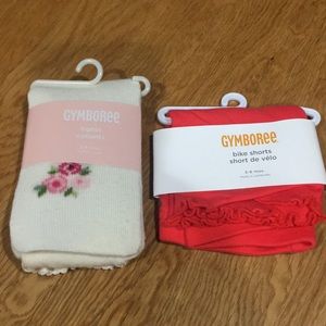 Gymboree tights and Gymboree baby shorts